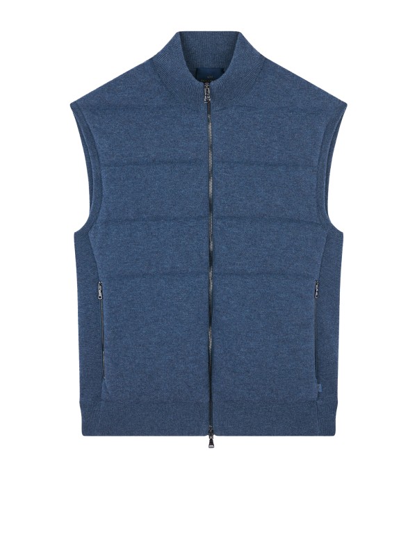 Men's bluette zip-up vest