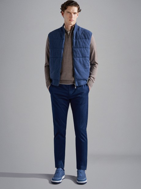 Gilet uomo bluette con zip 2