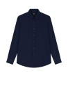 Blue Poplin Shirt with Logo