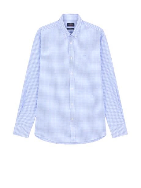 Cotton Check Shirt with Logo