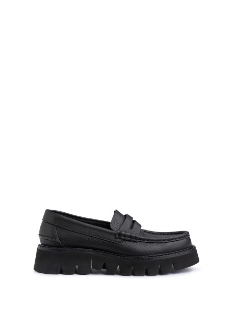 Black Leather Moccasin Black Leather Moccasin