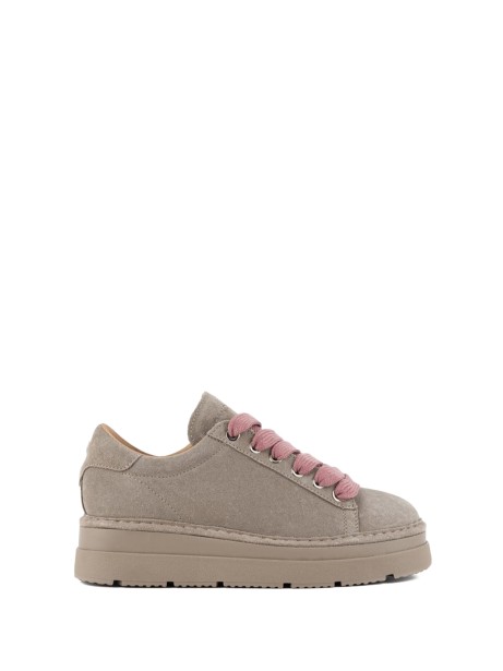 Women's Sneaker in Nubuck Walnut Pink