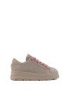 Women's Sneaker in Nubuck Walnut Pink