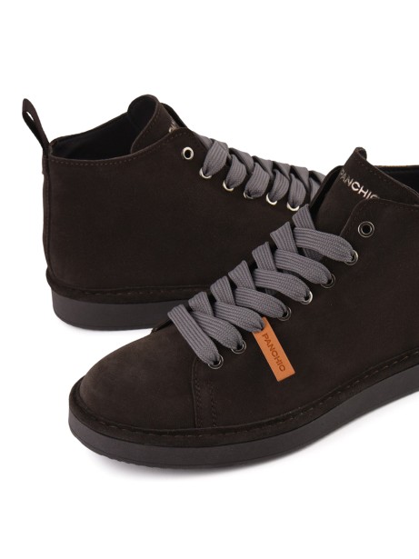 P01 ebony suede men's ankle boot