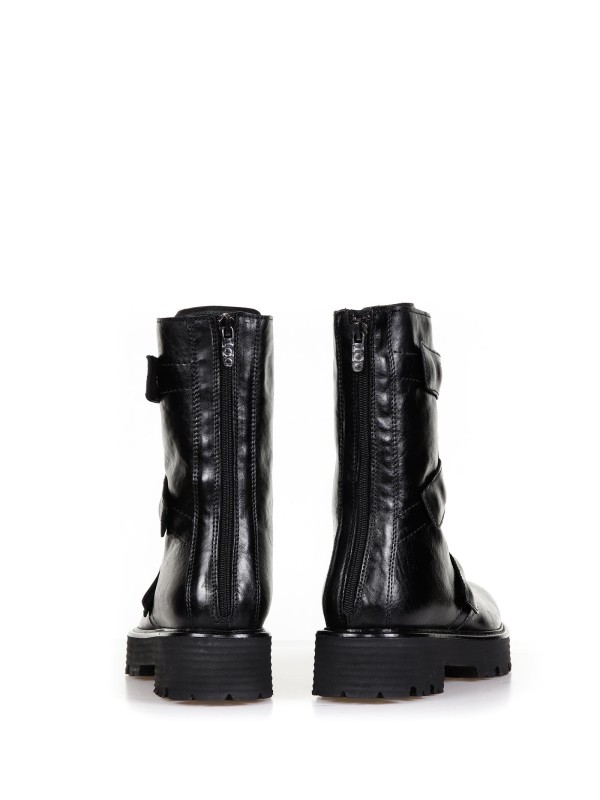 Leather Biker with zip