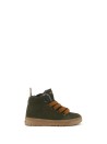 P01 green suede ankle boot for children