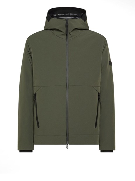 Bomber liscio verde in primaloft