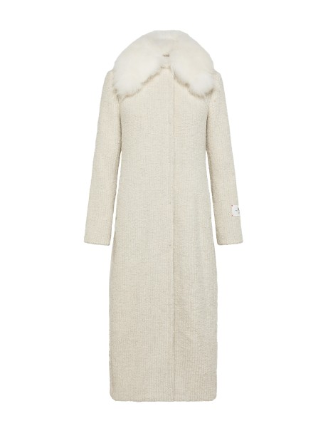 Long Coat with Cashmere Goat Collar