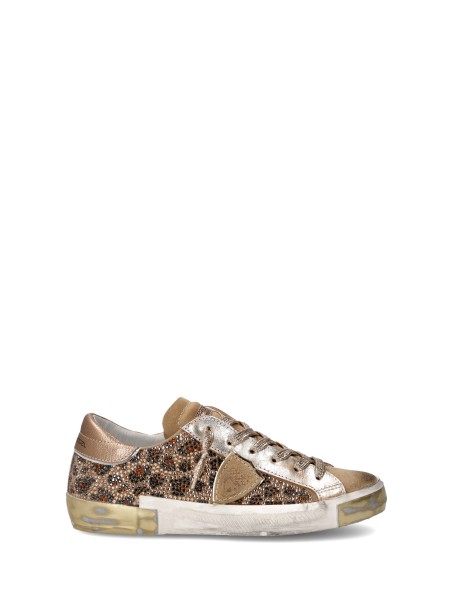 PRSX low gold leopard print women's sneaker