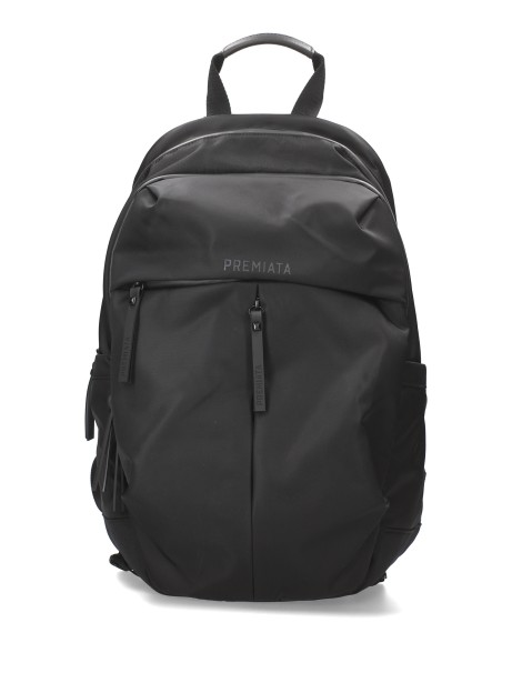 black nylon backpack