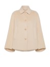 Cappotto corto beige con bottoni