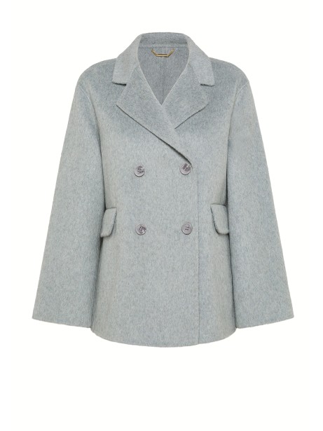 Cappotto grigio doppiopetto donna