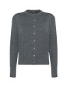 Gray merino wool cardigan