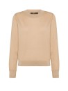 Camel Crewneck Sweater in Merino Wool