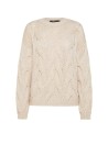 Cream Alpaca Crewneck Sweater