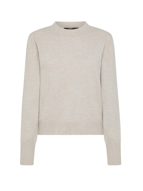 Cream Crewneck Wool Sweater