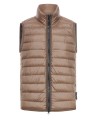 Gilet trapuntato noce con zip