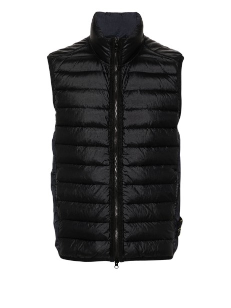 Black Quilted Gilet with Zip