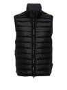 Gilet trapuntato nero con zip