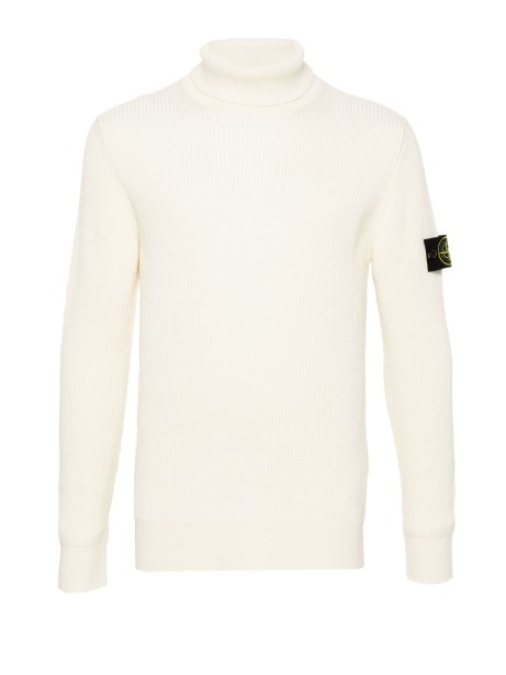 White Turtleneck with Logo