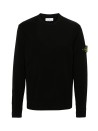 Navy Blue Crewneck Sweater with Logo