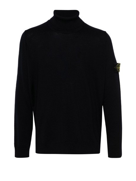 Navy Blue Turtleneck with Logo