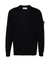 Navy Blue Crewneck Sweater with Logo