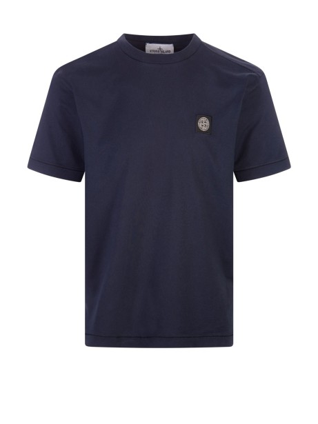 T-shirt blu con logo