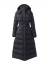 Women's Extra Long Quilted Down Jacket with Hood