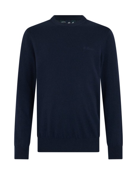 Maglia girocollo blu navy uomo