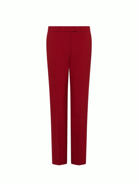 High-waisted trousers women red