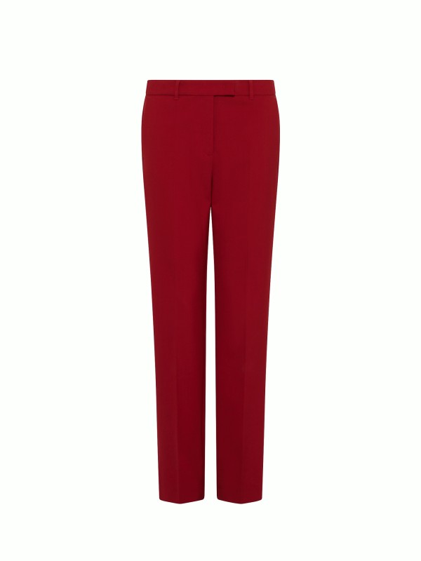Pantalone a vita alta donna rosso