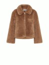 Giubbino teddy marrone con zip