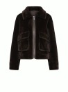 Dark Brown Teddy Jacket with Zip