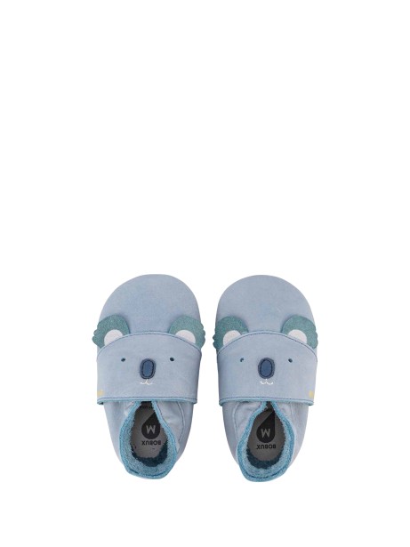 Soft sole light blue koala shoe