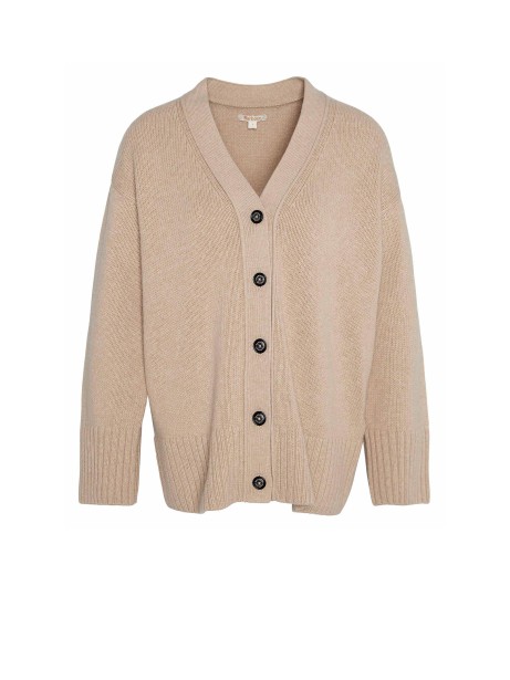 Cardigan donna beige con bottoni