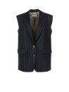 Gilet blu gessato