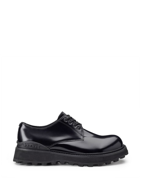 Derby black leather