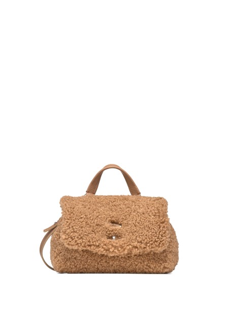 Borsa Postina Dolly baby marrone in teddy con tracolla