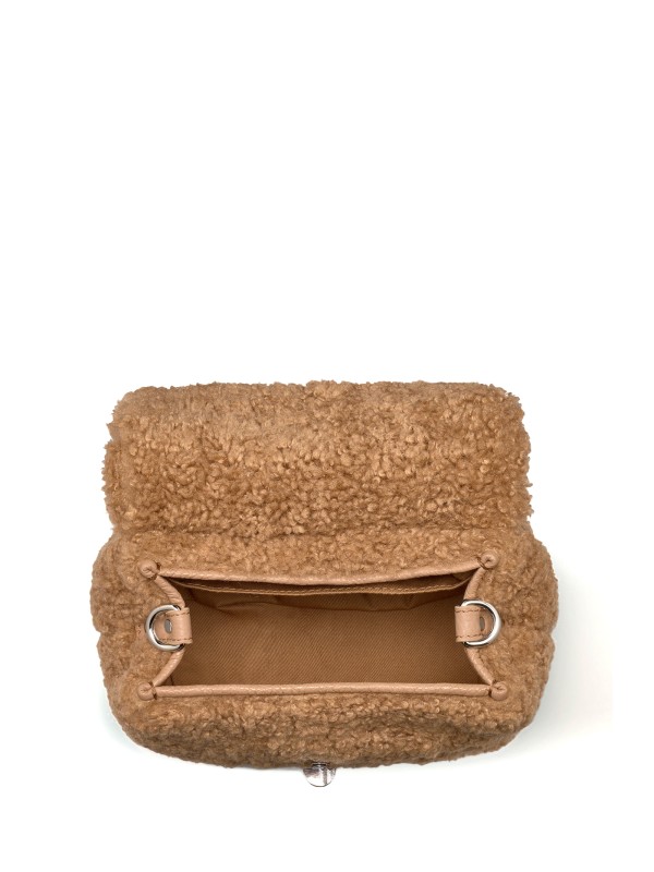 Dolly Baby Brown Teddy Postina Bag with Shoulder Strap