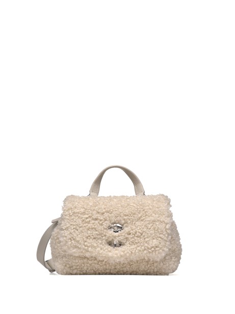 Borsa Postina Dolly baby bianco in teddy con tracolla Borsa Postina Dolly baby bianco in teddy con tracolla