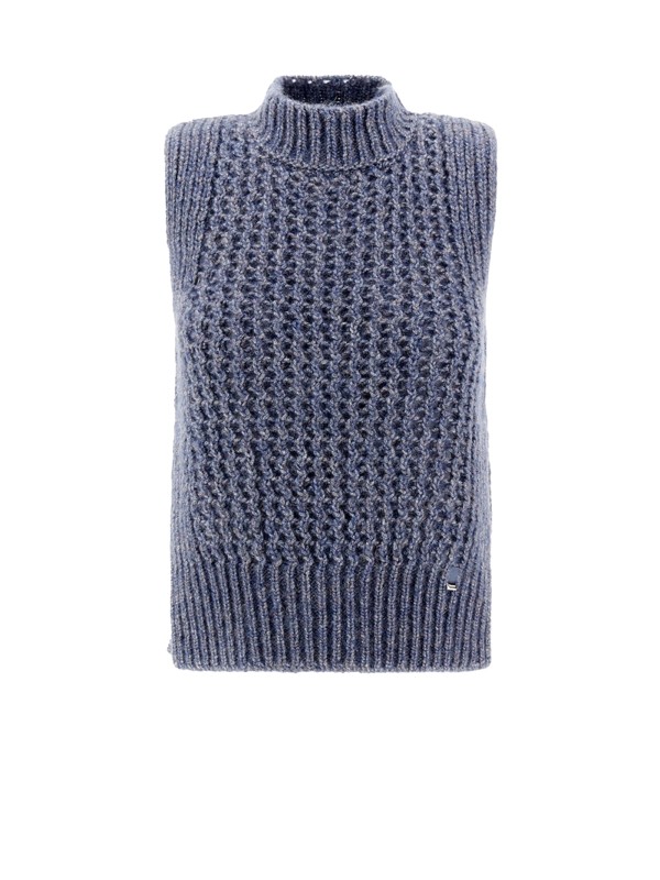 Alpaca Knit Vest Air Force Blue Alpaca Knit Vest Air Force Blue