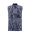 Alpaca Knit Vest Air Force Blue