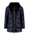 Bomber jacket in ultralight nylon with eco fur