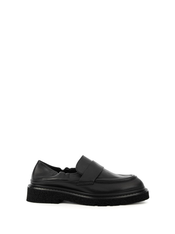 Black moccasin in nappa leather and rubber sole Black moccasin in nappa leather and rubber sole