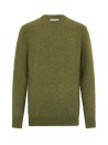 Green Stretch Crewneck Sweater