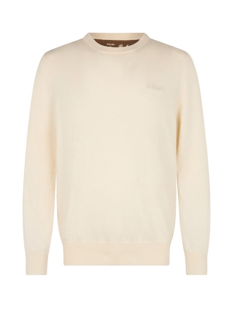 Off White Stretch Crewneck Sweater Off White Stretch Crewneck Sweater