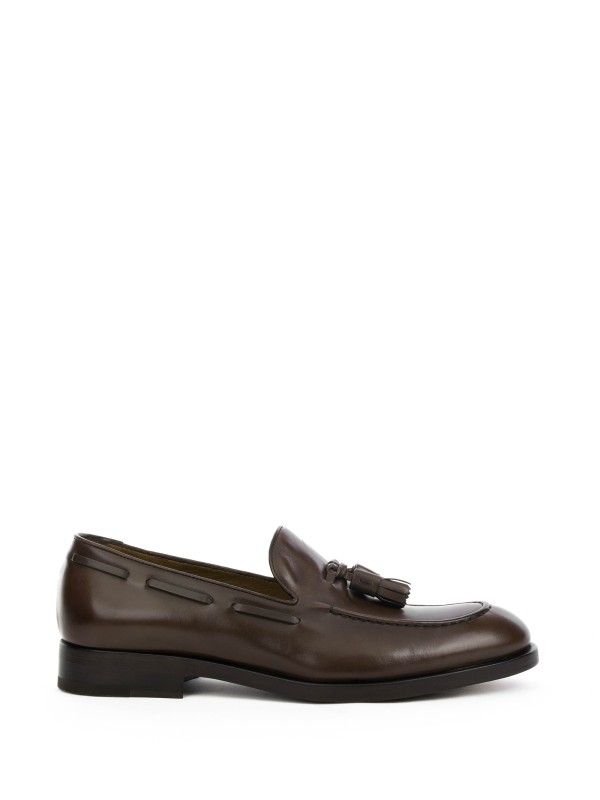 Mahogany Leather Moccasin with Tassels Mahogany Leather Moccasin with Tassels