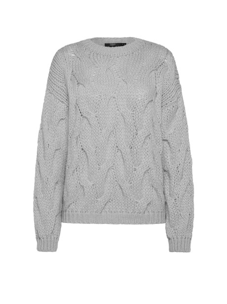 Light Grey Alpaca Crewneck Sweater