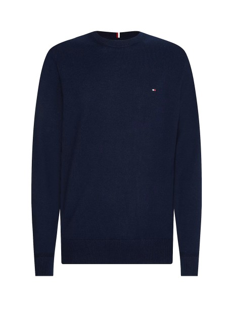 Blue Crewneck Sweater with Mini Logo